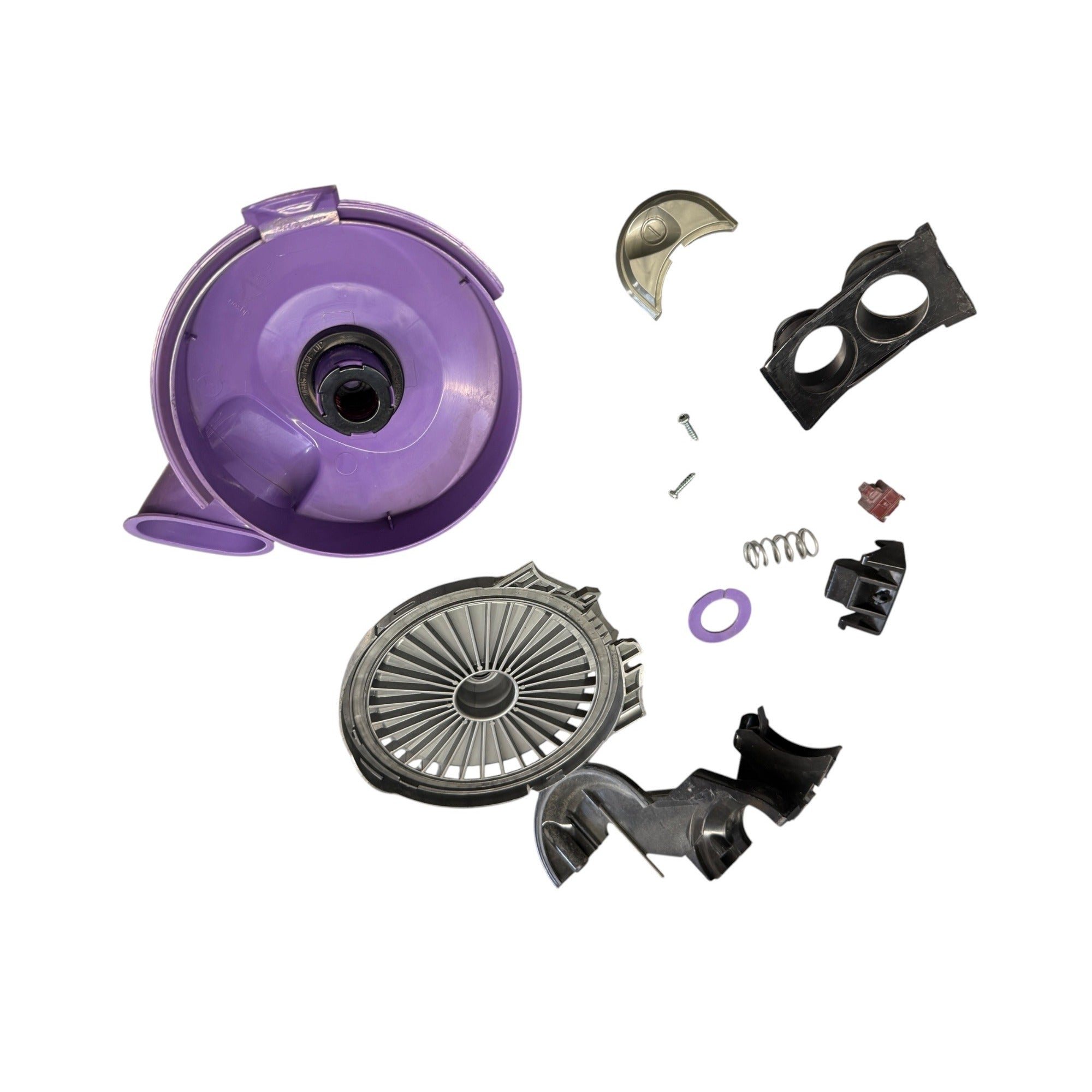 Dyson DC07 Misc Parts Lot Purple Housing Trigger Switch Spring Hardware Preowned(lot 004))