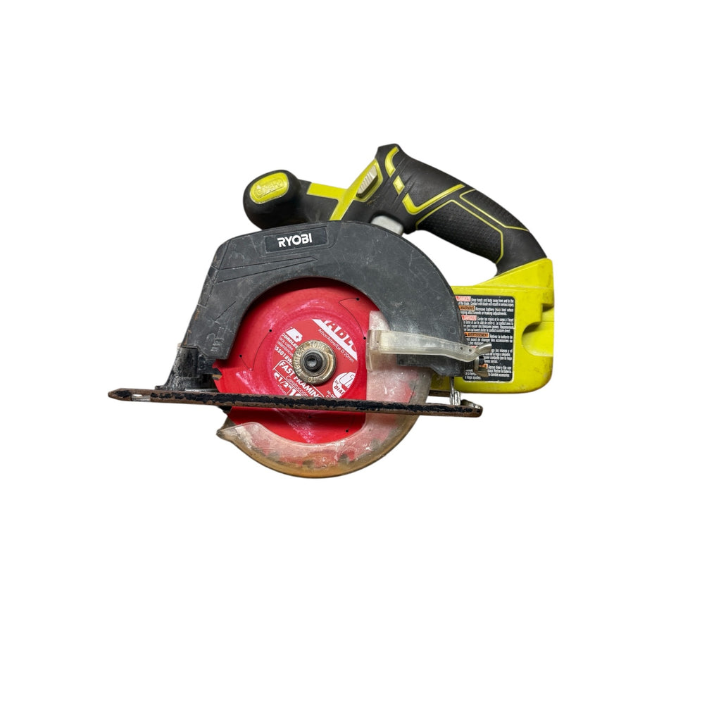 🟢RYOBI ONE+ 18V Cordless 5 1/2 in. Circular Saw (Tool Only) p505  dirty(Preowned) dirty