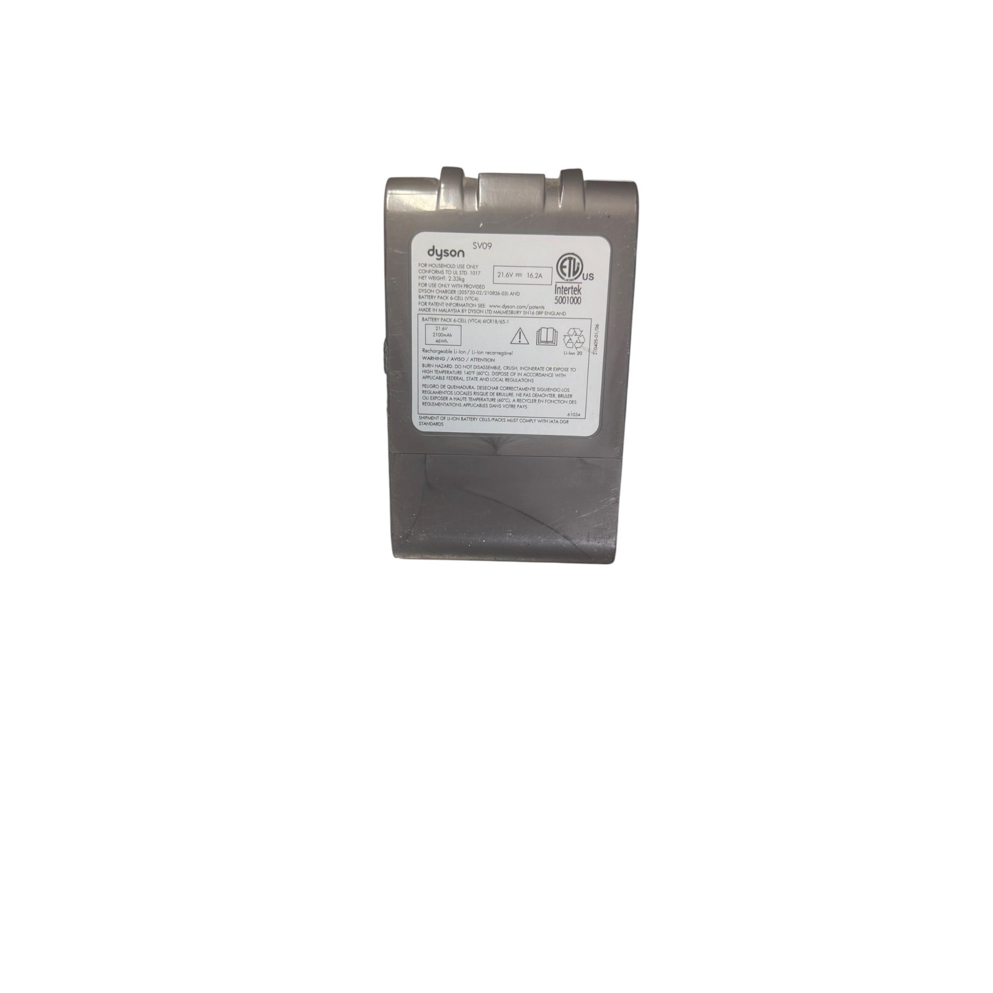 ✨ Genuine Dyson V8 SV09 SV10 21.6V Battery Pack 2100mAh 44Wh Vacuum Replacement Preowned