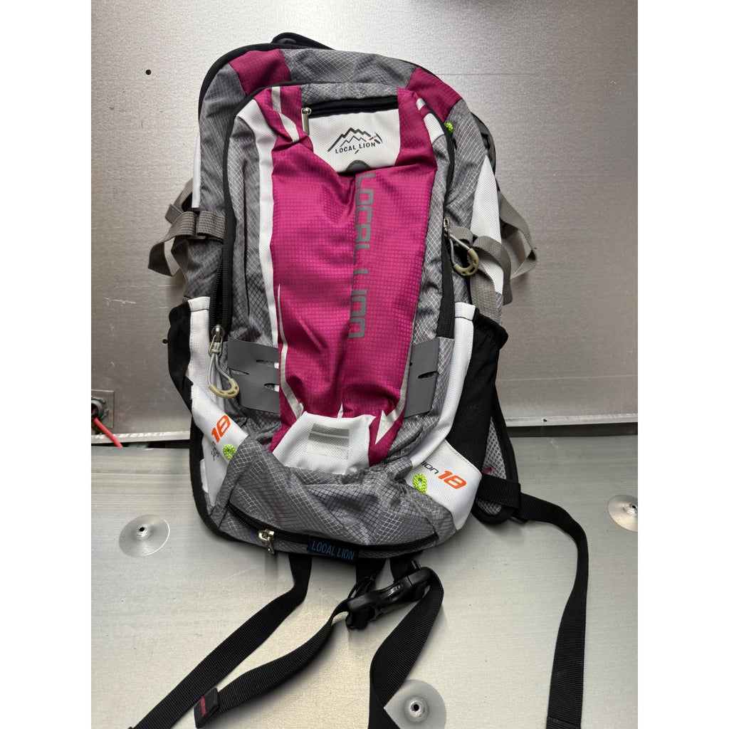 ✨ 483 - Local Lion 18L Hydration Backpack Pink/Grey Outdoor Cycling Hiking ( Preowned)